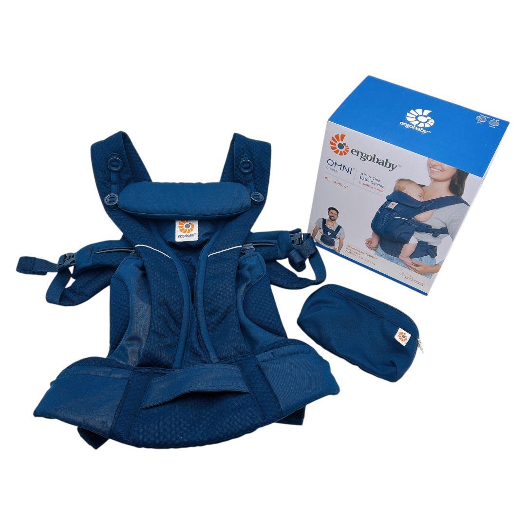 【極美品】 ダッドウェイ検印あり エルゴベビー オムニブリーズ ネイビー 箱あり ergobaby（エルゴベビー） omni breeze オムニブリーズ 抱っこ紐 ERGO