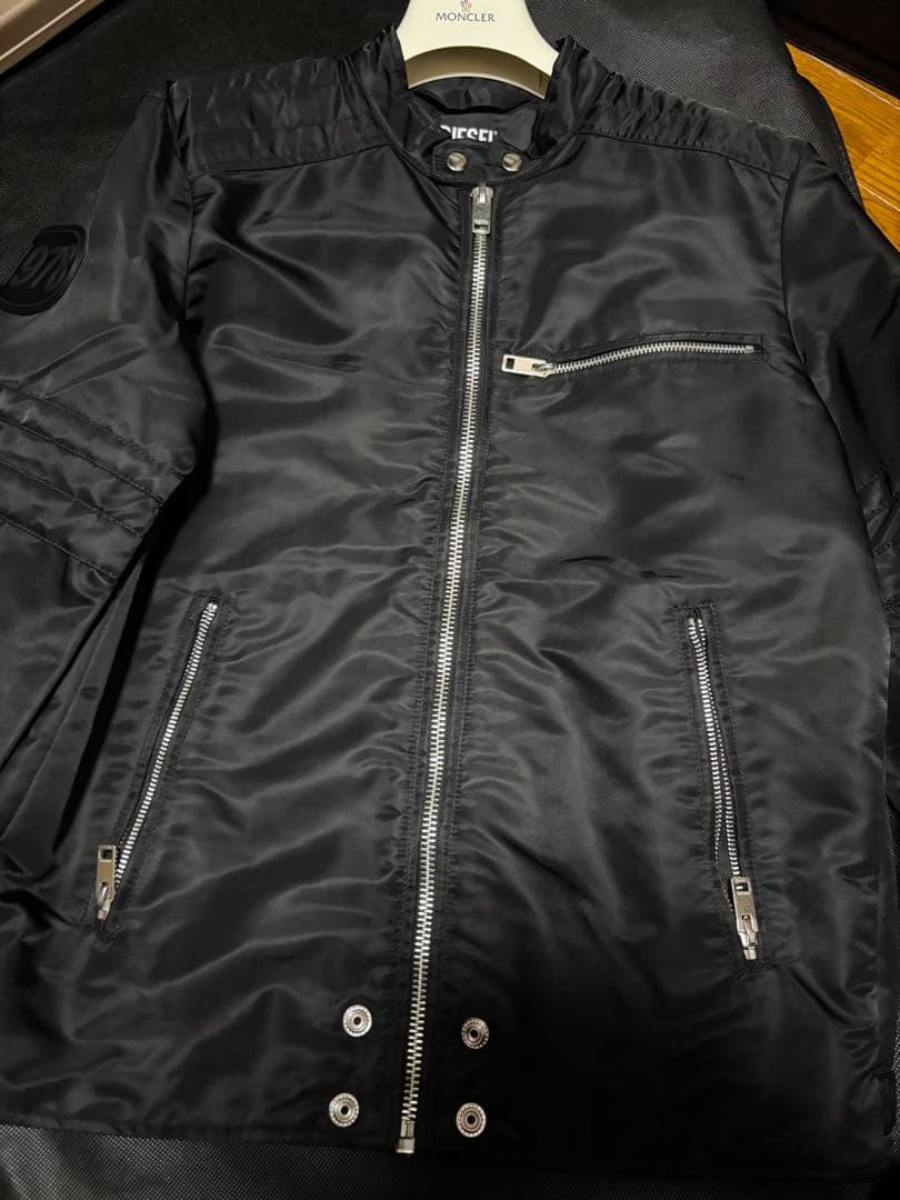 DIESEL ブラック ライダースジャケット エライザジャケット タグ付き
