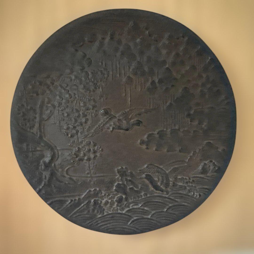 貴重　神社❗️ 神鏡❗️ 　飾り皿　山本真治❗️　無形文化財記録保持者❗️