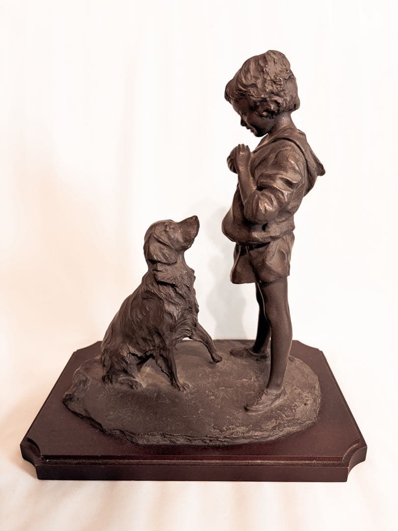 【真作・定価20万円】 大道寺 光弘 作『FRIENDS』　高級　ブロンズ像