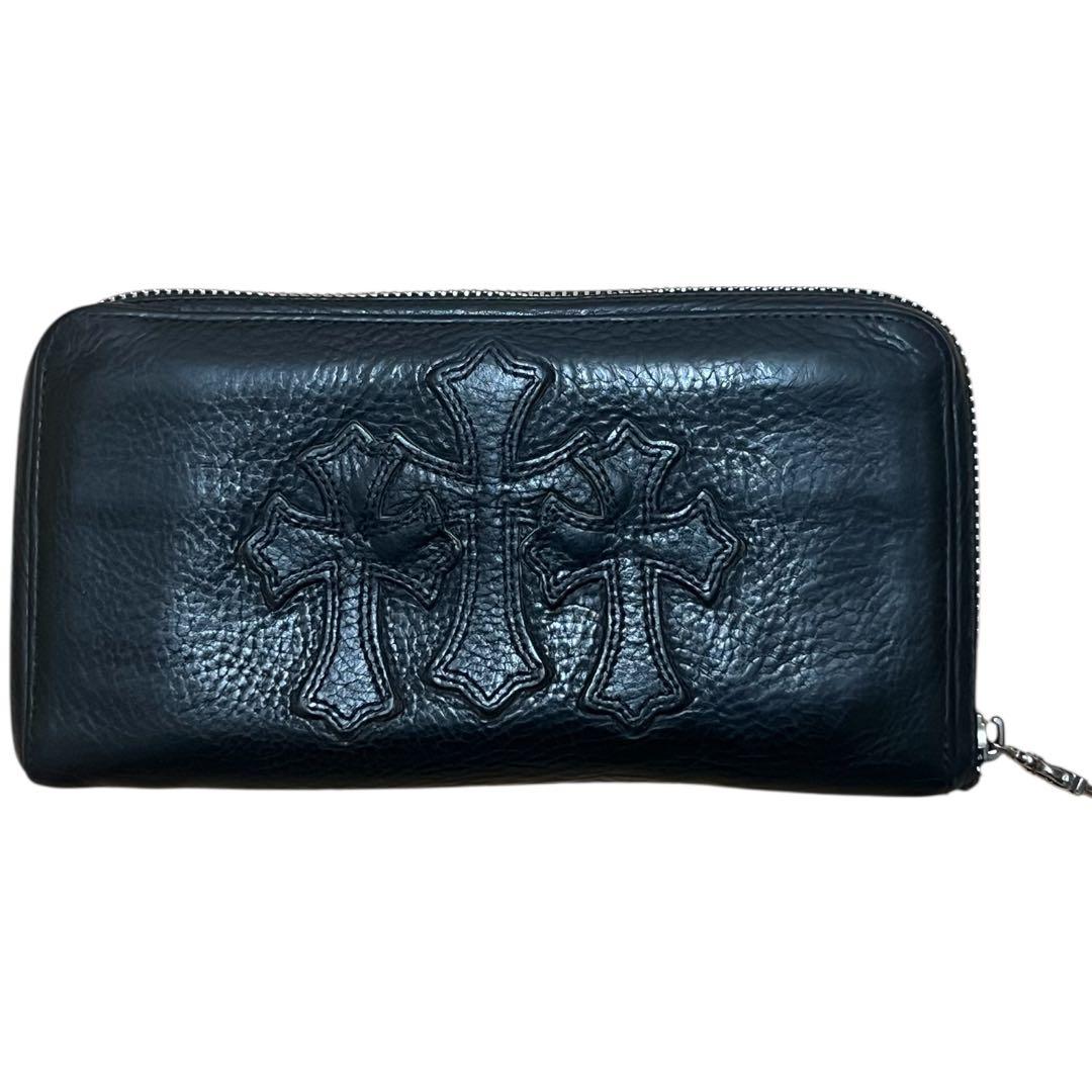 CHROME HEARTS REC Fジップ3セメタリークロスパッチ ウォレット
