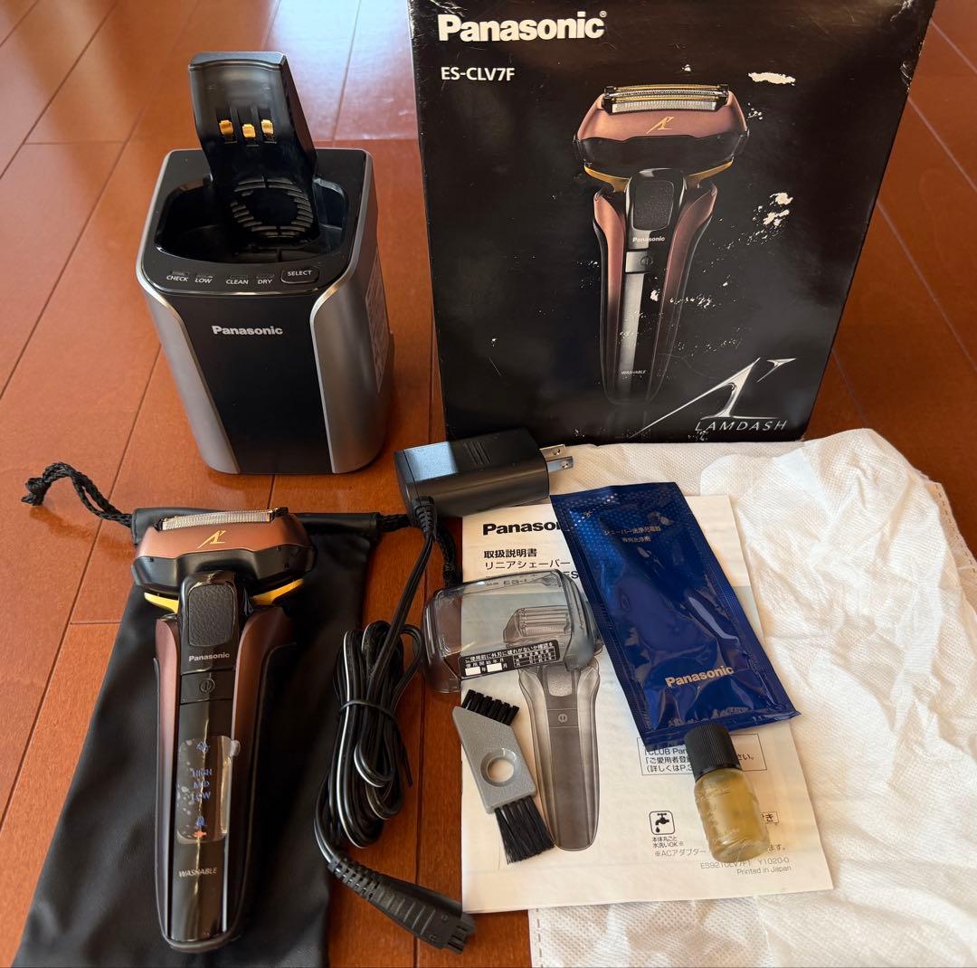 (刃 新品同様)パナソニックリニアシェーバー ラムダッシュ5枚刃ES-CLV7F
