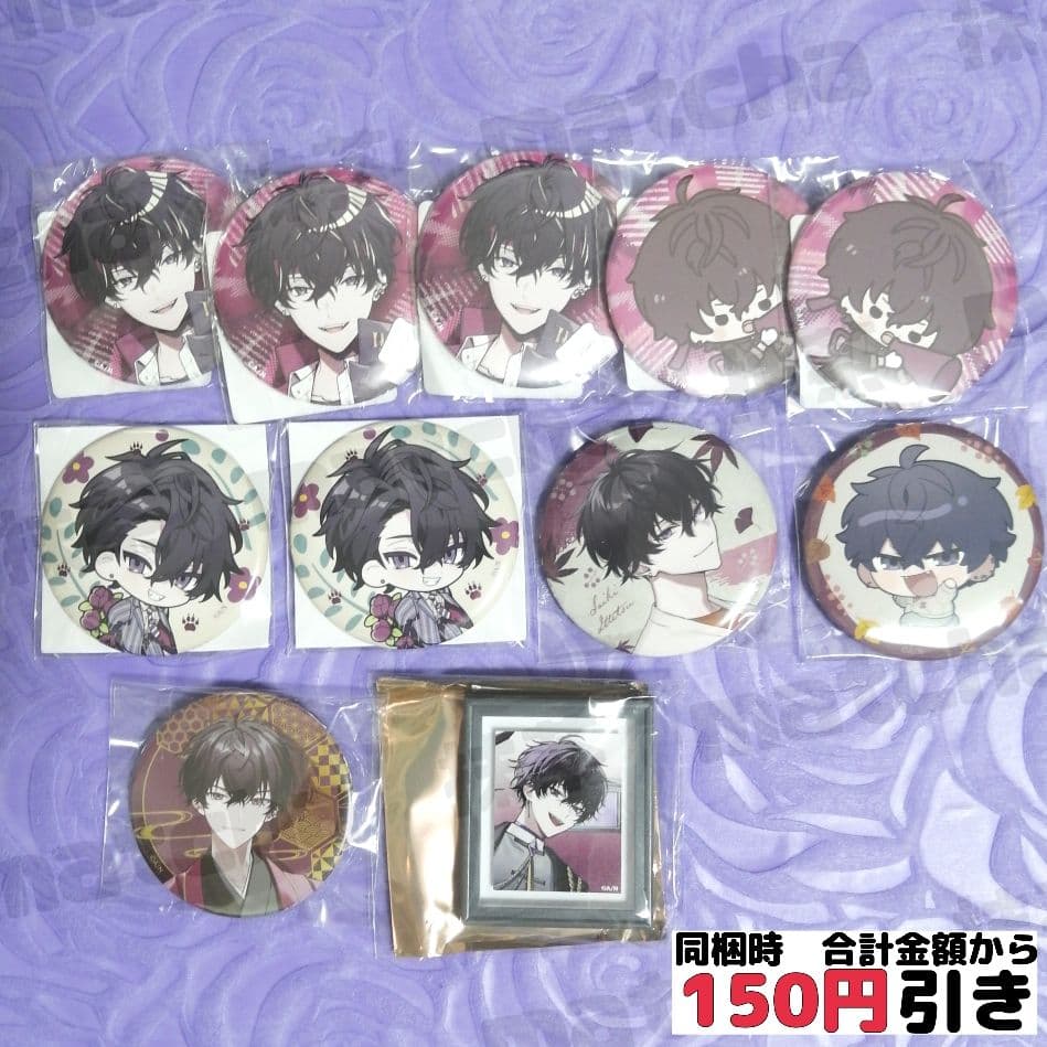 C768】 佐伯イッテツ にじさんじ まとめ売り 缶バッジ 2周年 DMM