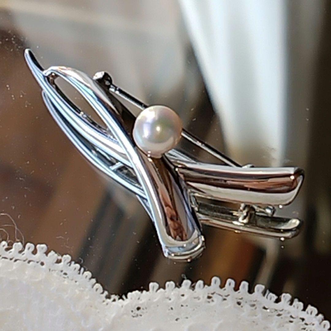 極美品！TASAKI アコヤ本真珠 ブローチ、ペンダントトップ SILVER