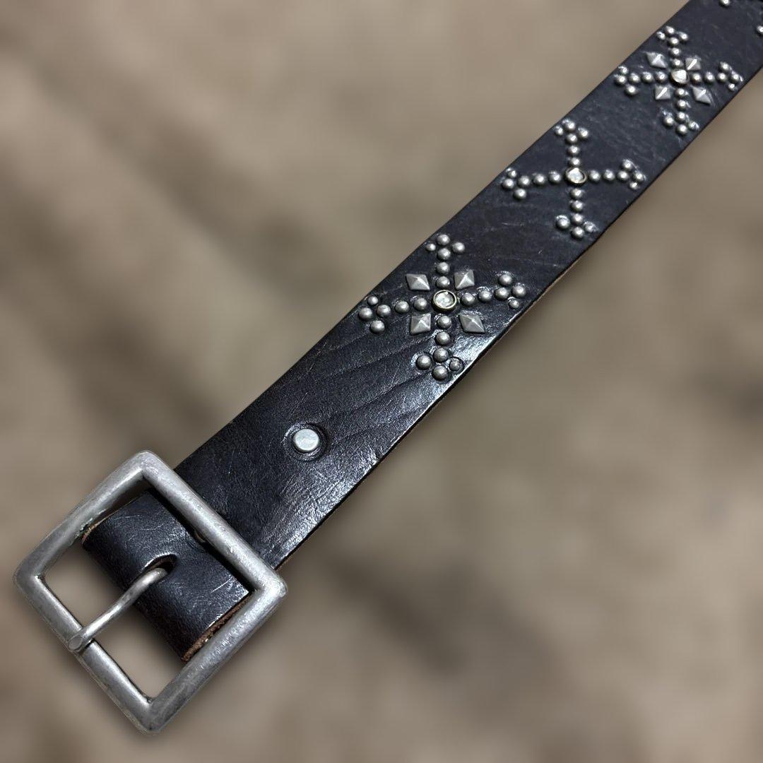 34inch HTC ANOTHER HEAVEN レザー　スタッズベルト　黒