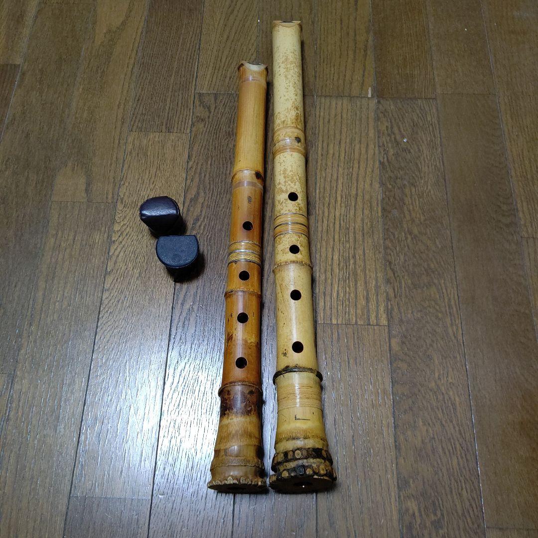 諏訪銘　尺八二管　和楽器　伝統楽器　一尺八寸と一尺六寸管