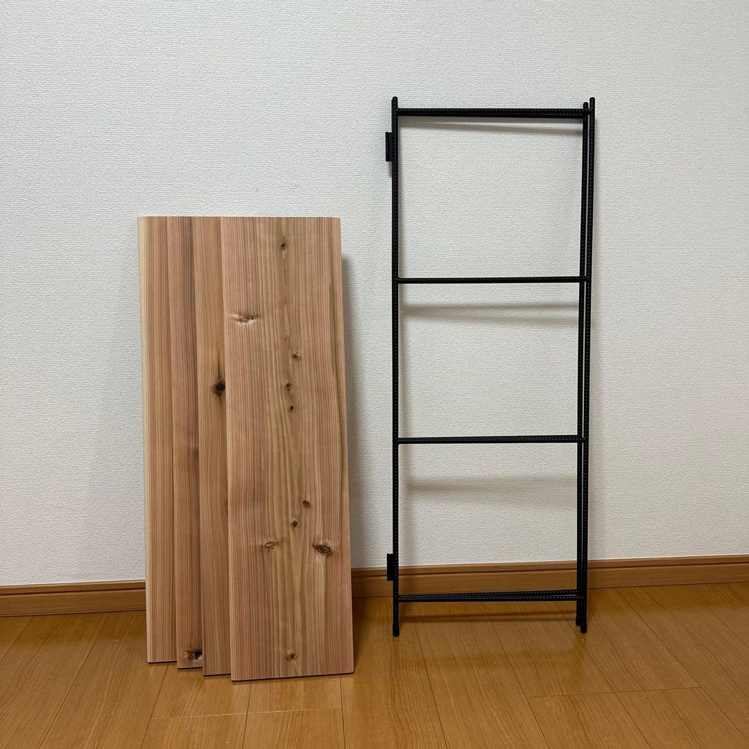 折り畳みラック アイアンシェルフ アイアンラック 4段 什器 飾り棚