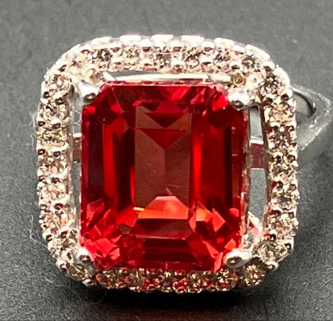 アーデルハイトスリランカ産 天然オレンジサファイア9.55cS925 指輪