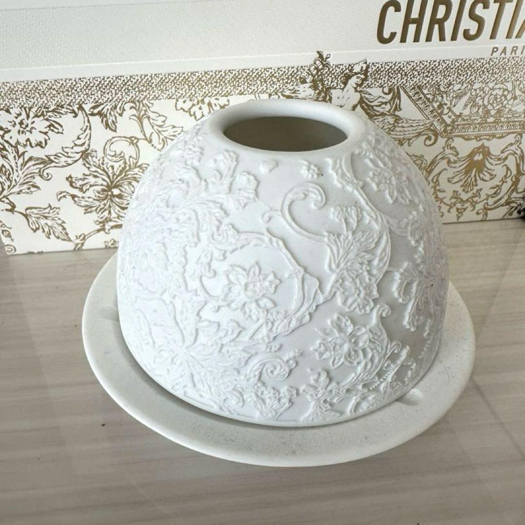 メゾンクリスチャンディオール キャンドルホルダー 陶器 ホワイト