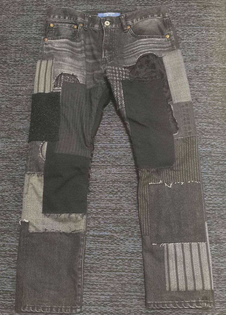 25SS JUNYA WATANABE MAN 異素材パッチワークデニムパンツ - メルカリ