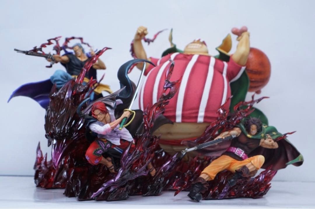ワンピース POP 赤髪海賊団 シャンクス 4体 フィギュア ガレージキット ワンピース 新四皇 赤髪 シャンクス ガレージキット フィギュア POP