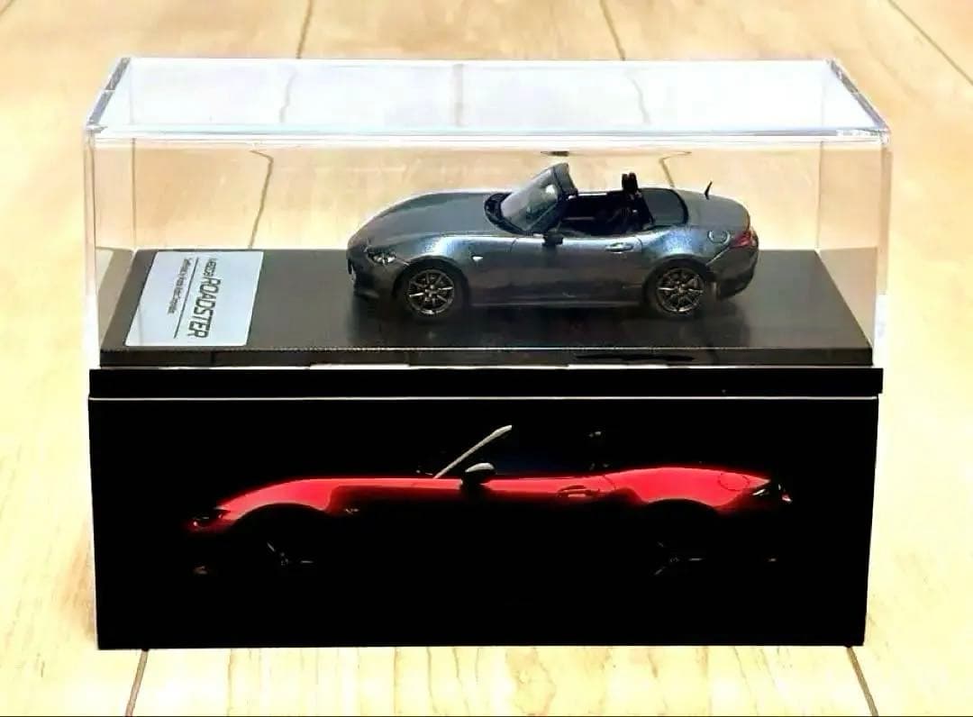 【美品】Mazda ロードスター 1/43 ミニカー モデルカー グレー 特注品