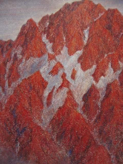 新井 富美郎 【峻岳】 希少画集画、状態良好、新品高級額装付