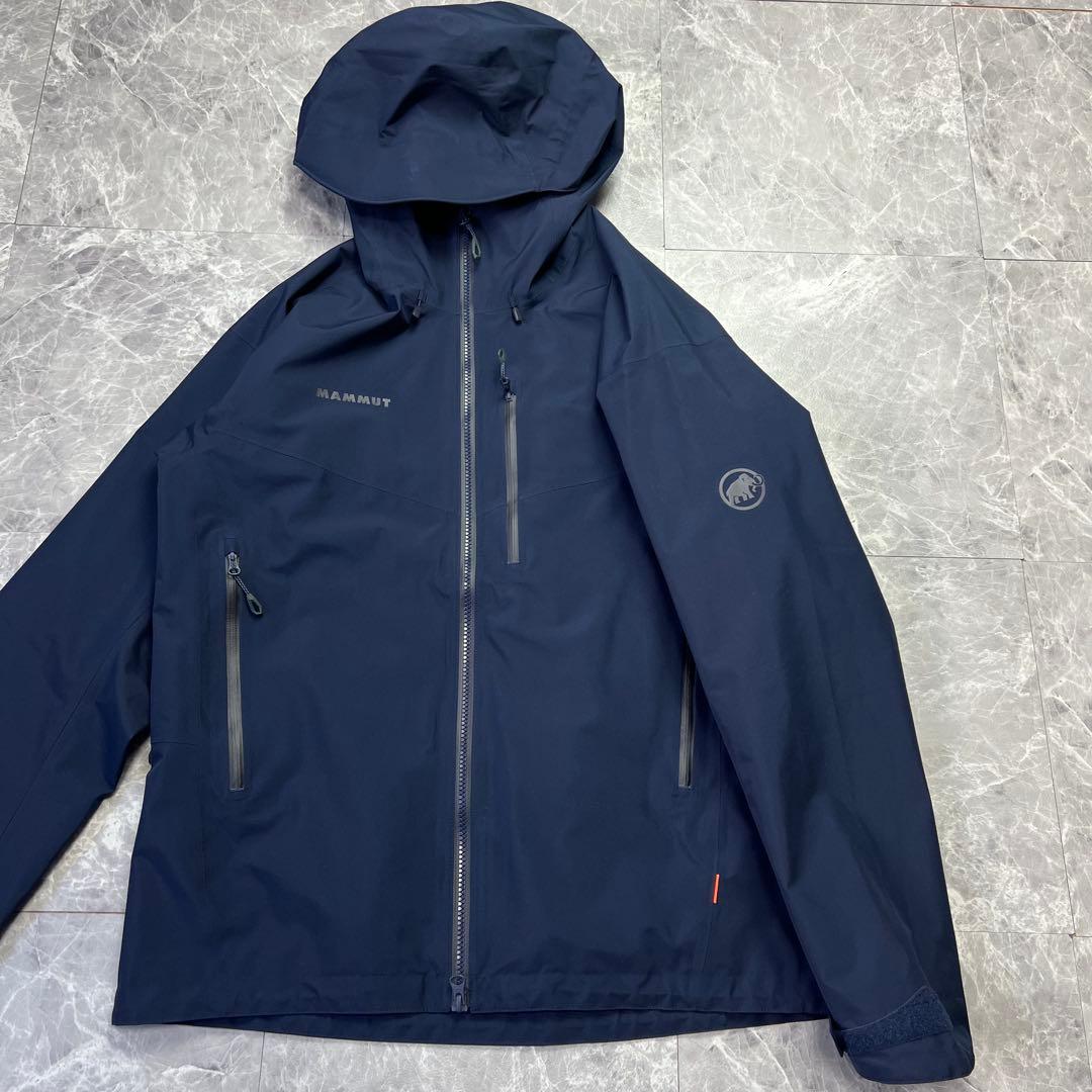 極美品　マムート　アヤコプロ　フーデッドジャケット　ゴアテックス　ネイビー　L