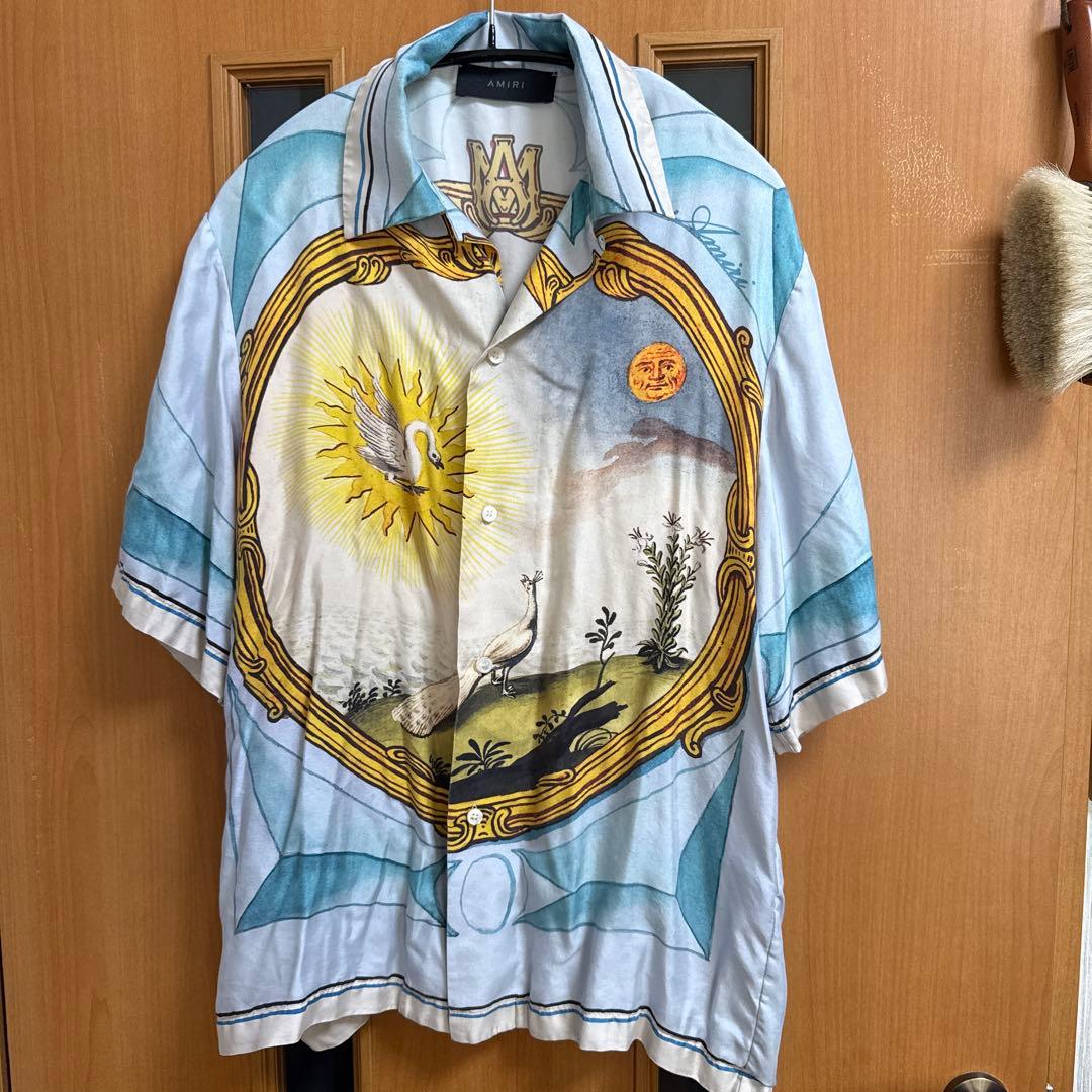 AMIRI アートプリント 半袖シャツ　シルクシャツ