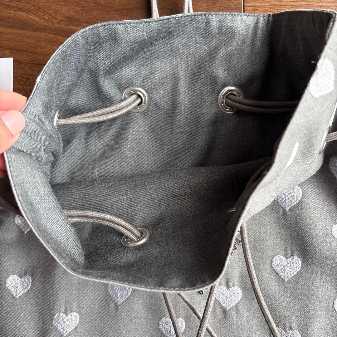 Charmantsac ハート エンブロイダリー巾着バッグ 限定完売品