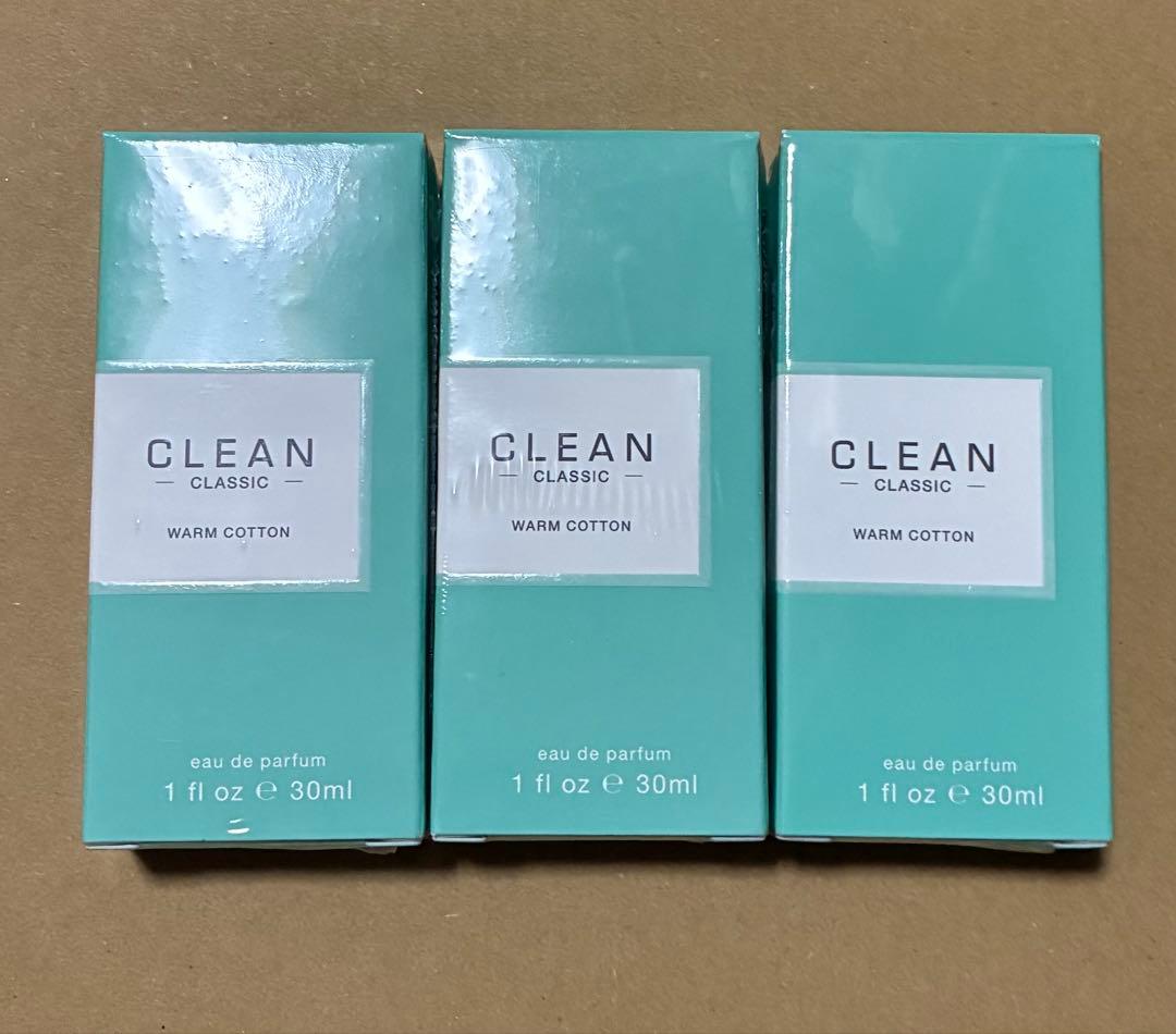 新品◆クリーン クラシック ウォームコットン EDP 30ml×3本◆送料込！