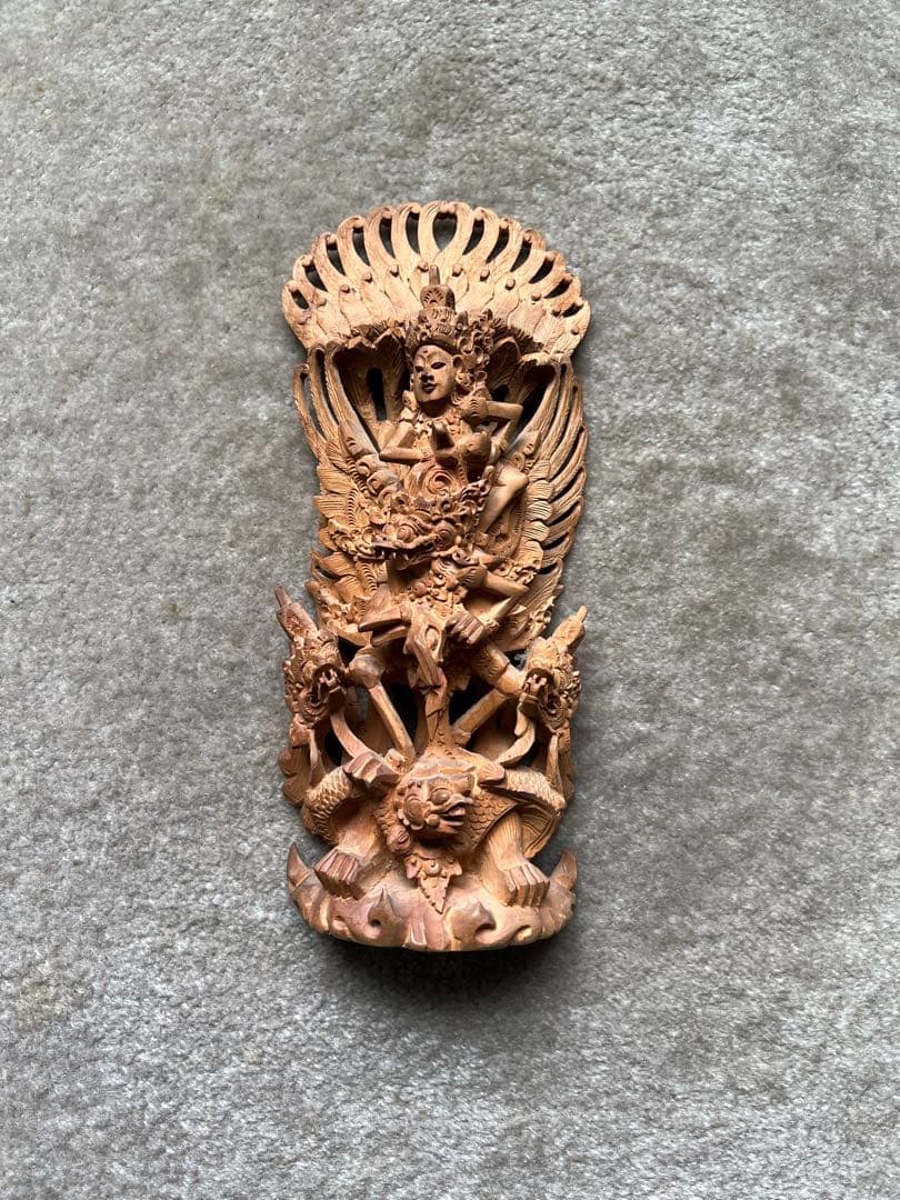 インドネシア バリ島 木彫 彫刻 ハンドメイド ガルーダ ヴィシュヌ神