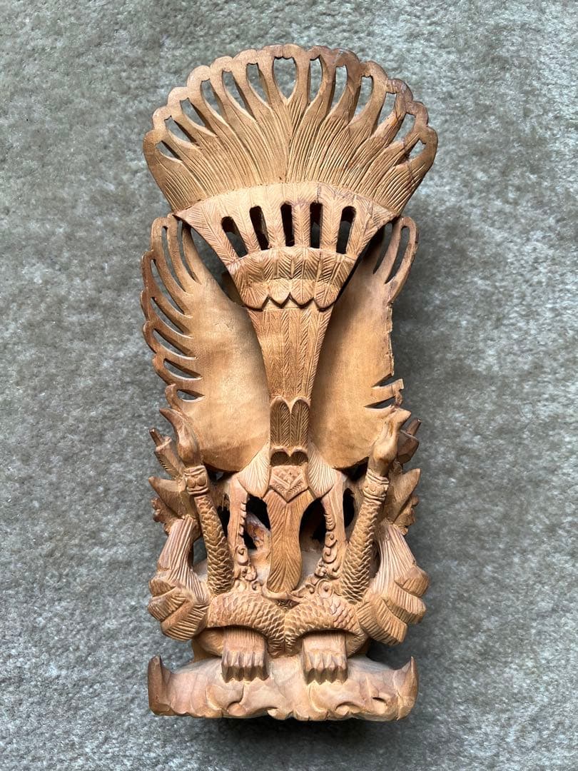 インドネシア バリ島 木彫 彫刻 ハンドメイド ガルーダ ヴィシュヌ神