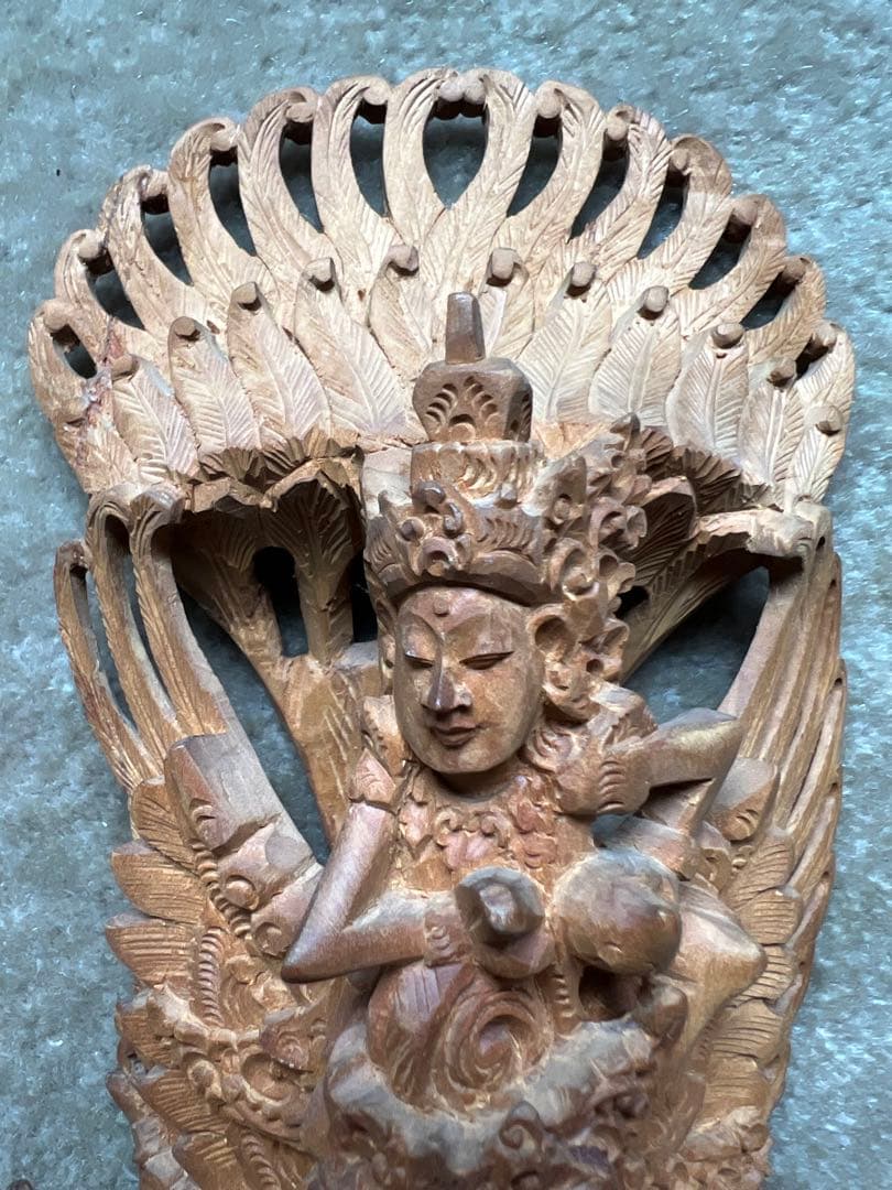 インドネシア バリ島 木彫 彫刻 ハンドメイド ガルーダ ヴィシュヌ神