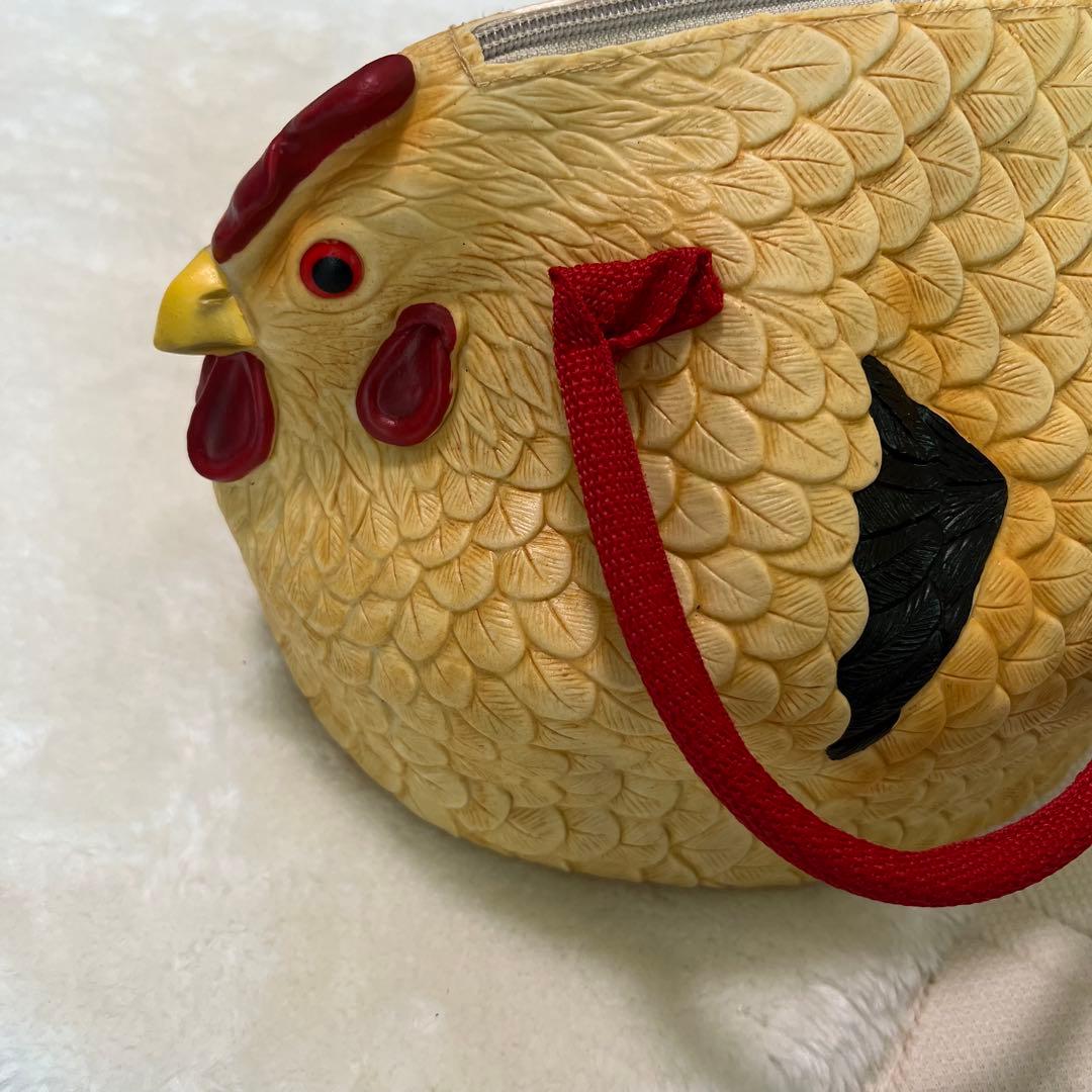 希少・レア】ビンテージ にわとりバッグ チキンラバーハンドバッグ