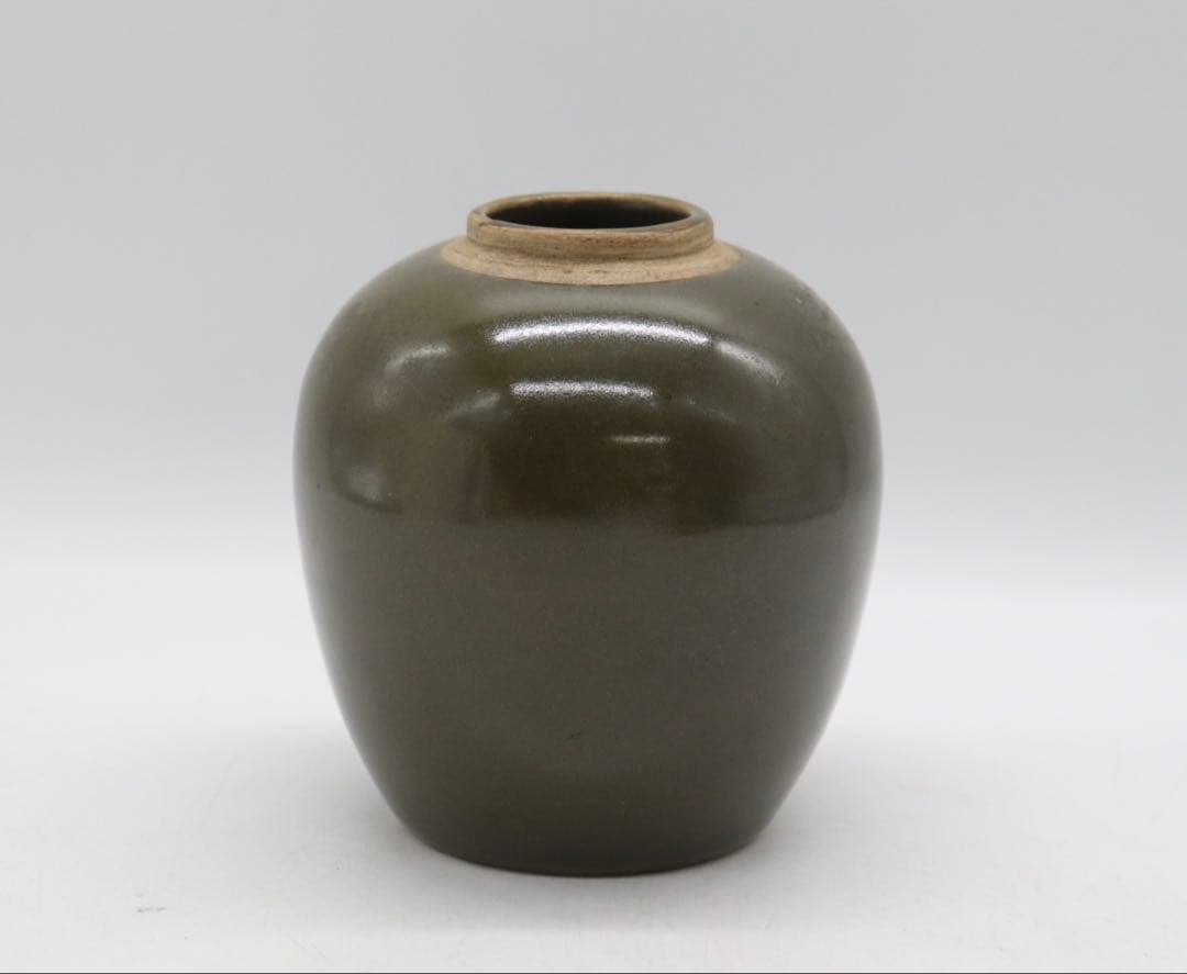 中国　そば釉小壺　送料込み250901