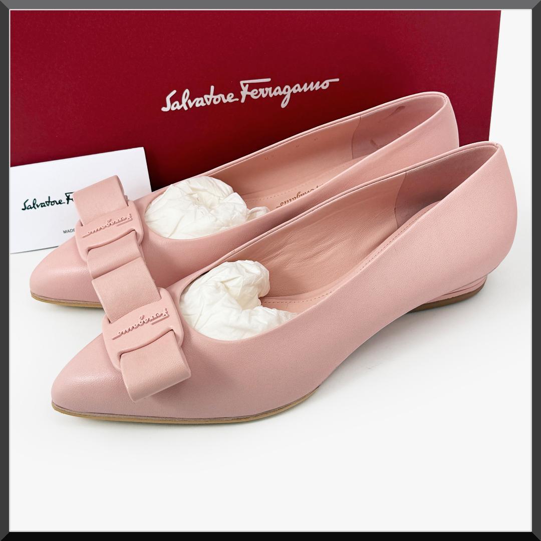 【新品未使用】フェラガモ VIVA パンプス ピンク オールレザー　23.5㎝