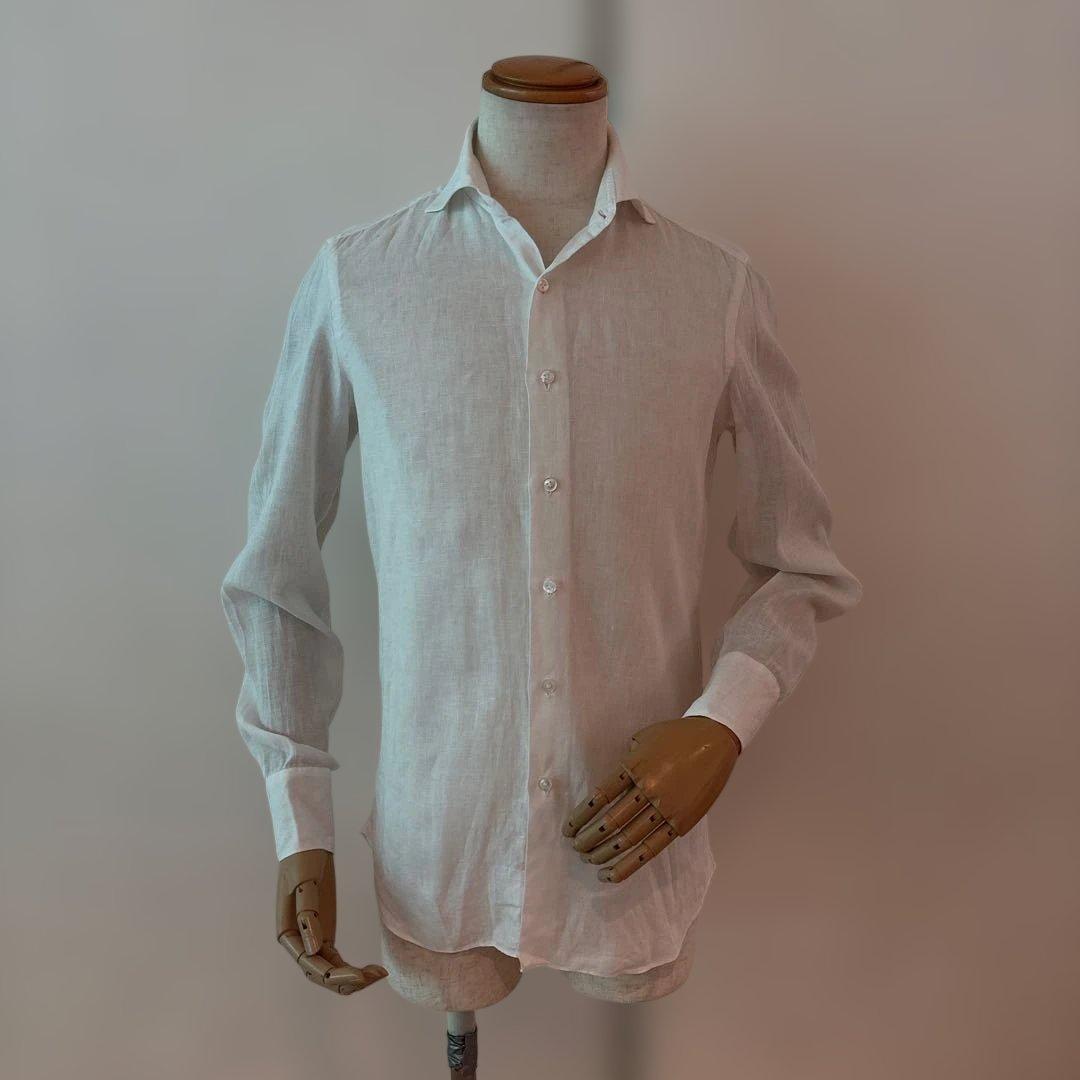 マリアサンタンジェロ／リネンシャツ／ホワイト／39 15 1/2 - メルカリ