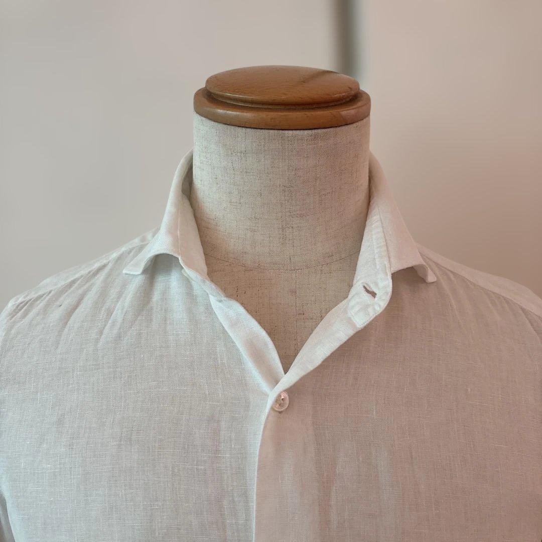 マリアサンタンジェロ／リネンシャツ／ホワイト／39 15 1/2 - メルカリ