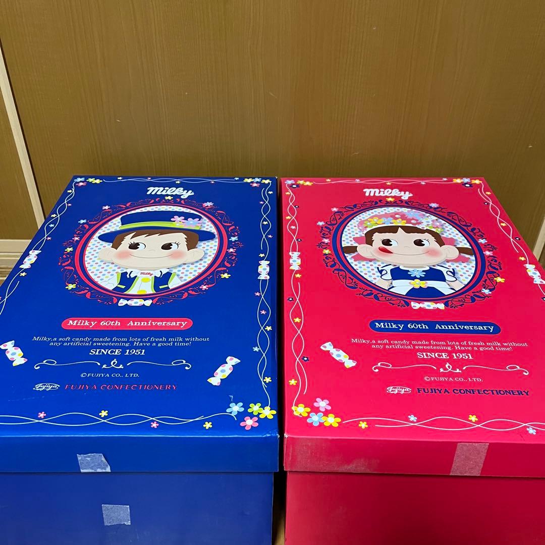 美品】不二家 ペコちゃん ポコちゃん 60周年 ビスクドール ペア2011