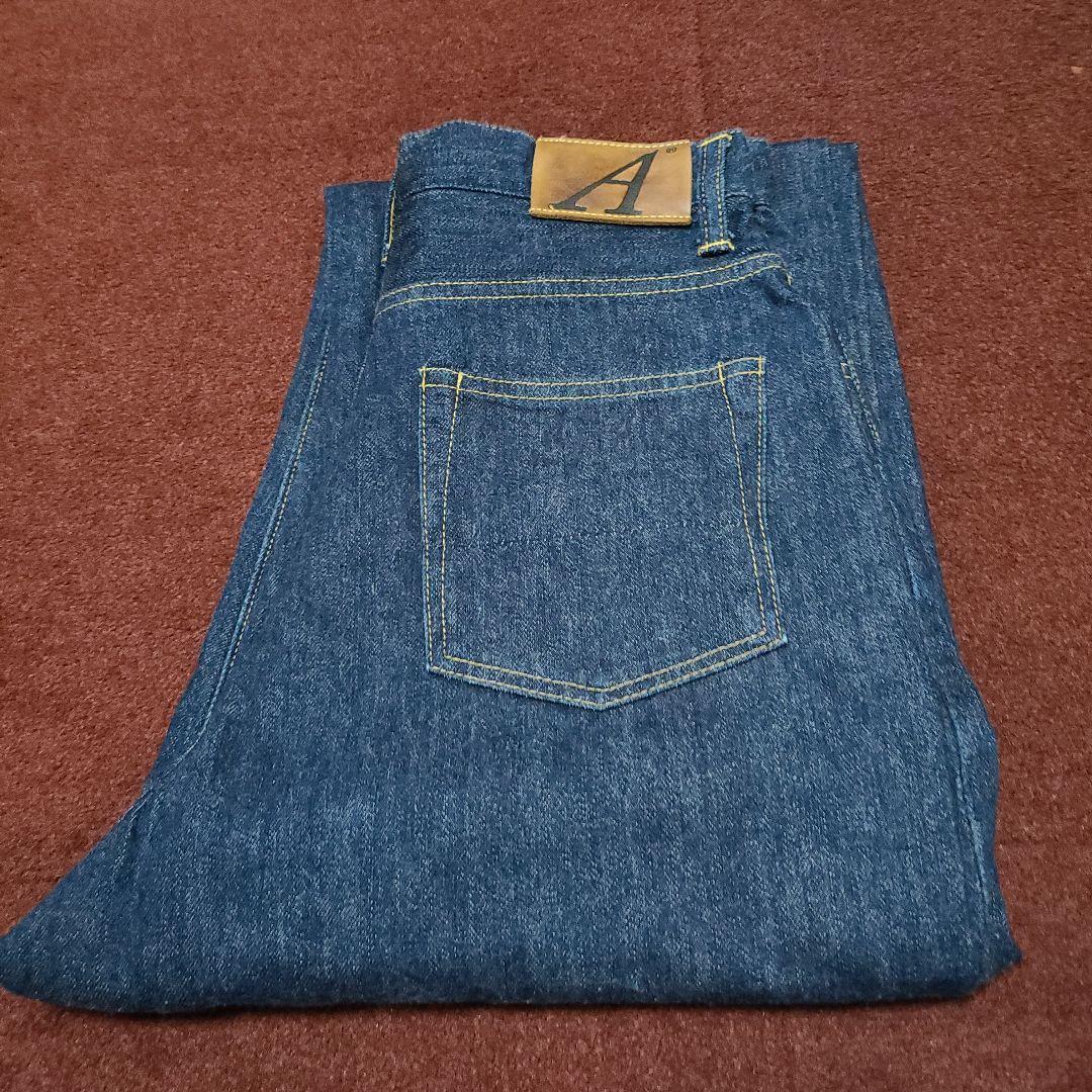 濃紺美品アナトミカw27ジッパーフライセルビッジ革パッチチェーンステッチ