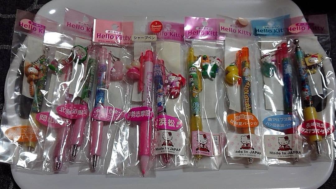 み*る様 ご当地ハローキティ 　ボールペン 8本セット　シャープペンシル 2本 ご当地 キティ ボールペン3本+シャープペン2本 新品未開封 5本セット