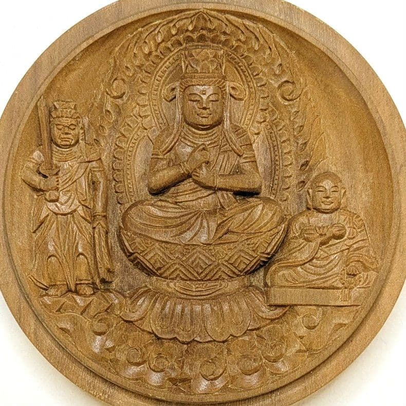 フォロー割・新品】 香合仏 真言宗 白檀 仏龕 懐中仏 真言宗三尊