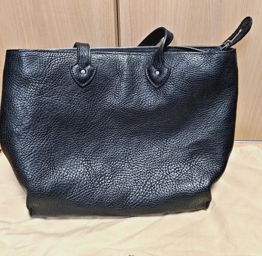 黒 レザー トートバッグ