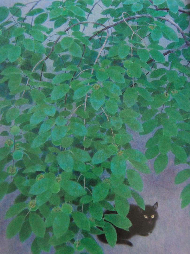 山口華楊、【青柿】、希少な額装用画集より、新品額装付、状態良好