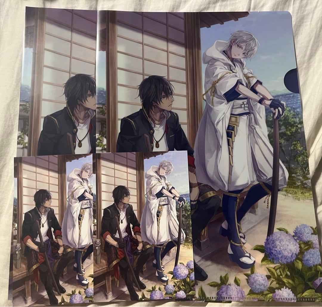刀剣乱舞 鶴丸国永 大倶利伽羅 クリアファイル ポストカードセット