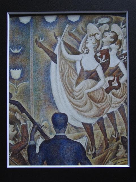 ジョルジュ・スーラ、【シャユ踊り】、新品高級額 額装付、年代物・希少画集画