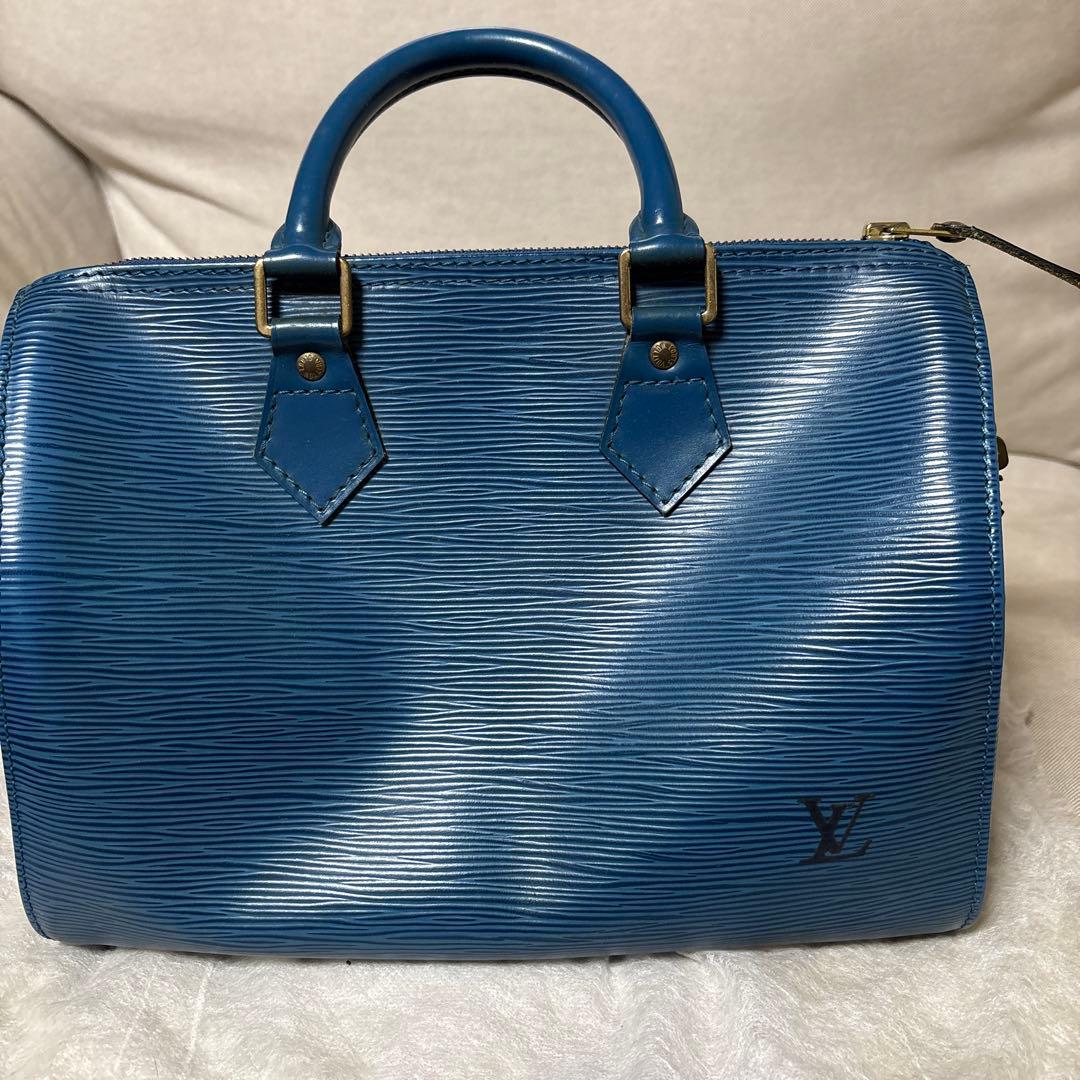 Louis Vuitton エピレザー ボストンバッグ 青 ルイ・ヴィトン(LOUIS VUITTON) エピ(epi) 中古 キーポル45 ボストン