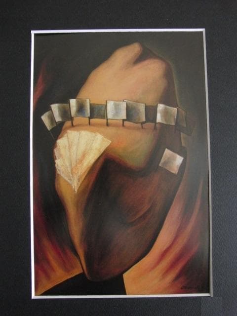 岡本太郎、【憂愁】、希少な大判額装用画集より、新品高級額装付、巨匠、日本人画家