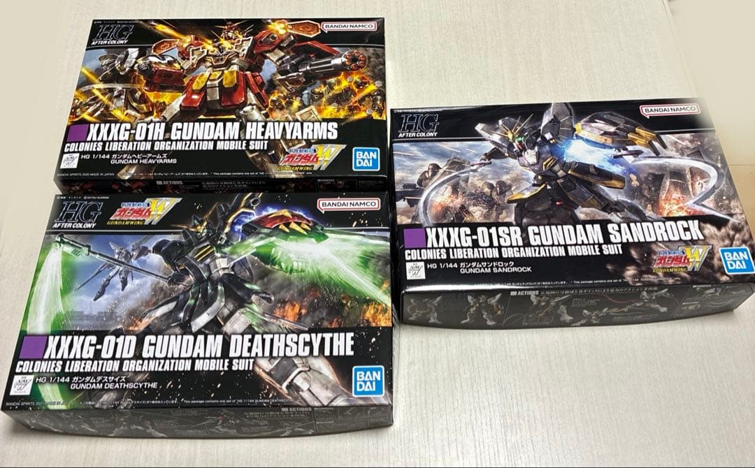 HG ガンプラ 3体セット ガンダムヘビーアームズ、デスサイズ、サンドロック