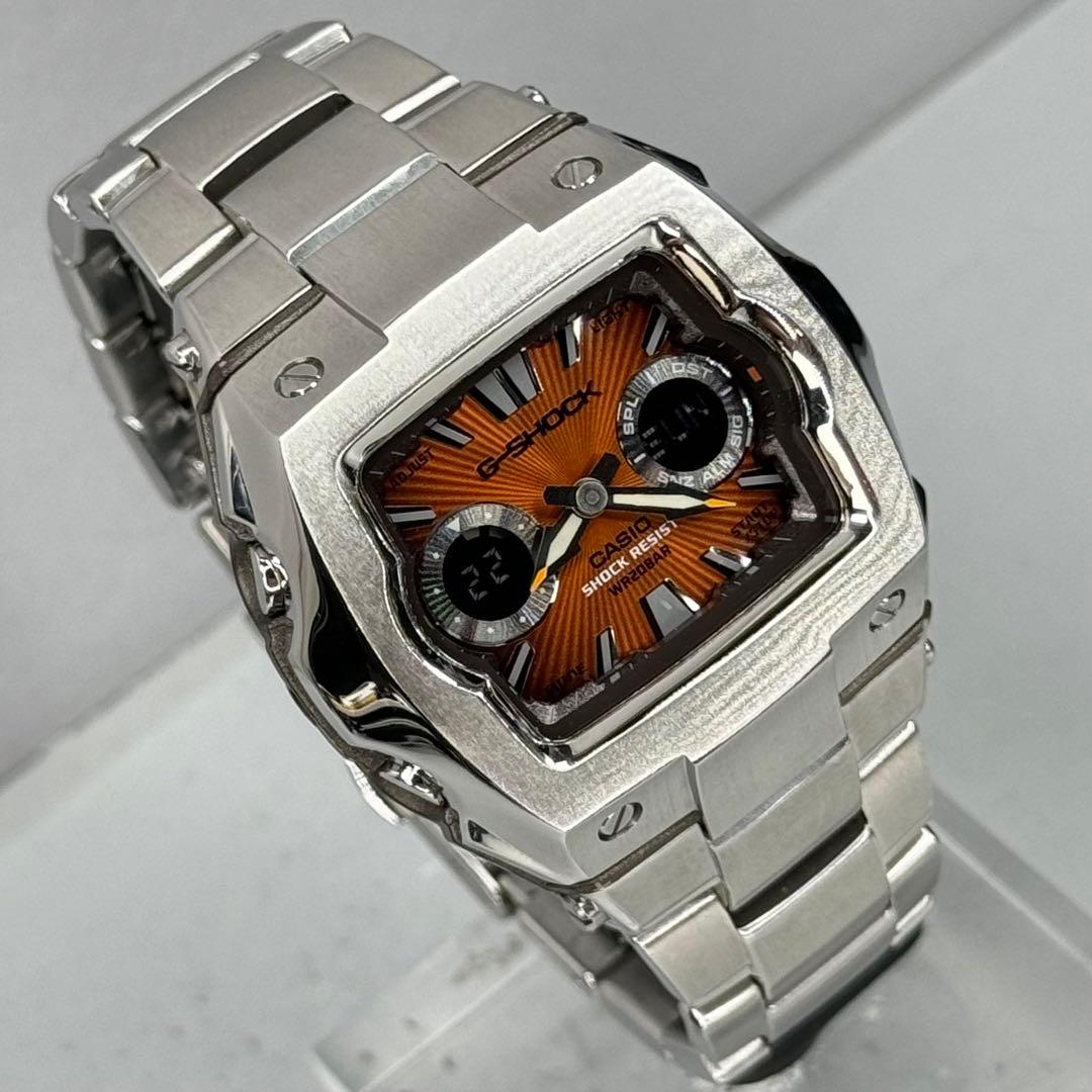 希少 極美品 G-SHOCK G-011D オレンジ アナデジ メタルバンド - メルカリ