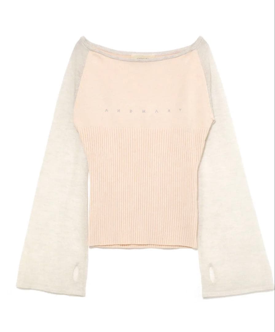 トップス andmary amari knit tops gray