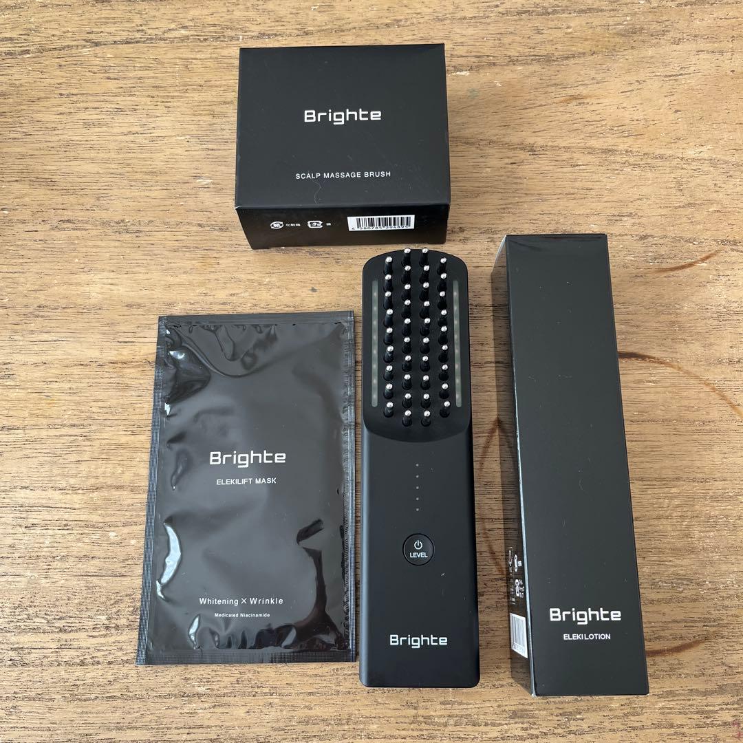 Brighte スカルプマッサージブラシ + エレキトロンマスク
