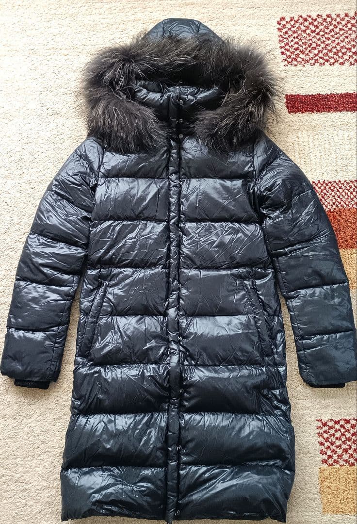 美品！DUVETICA DENEB ロングダウンコート 黒 サイズ40 ファー付