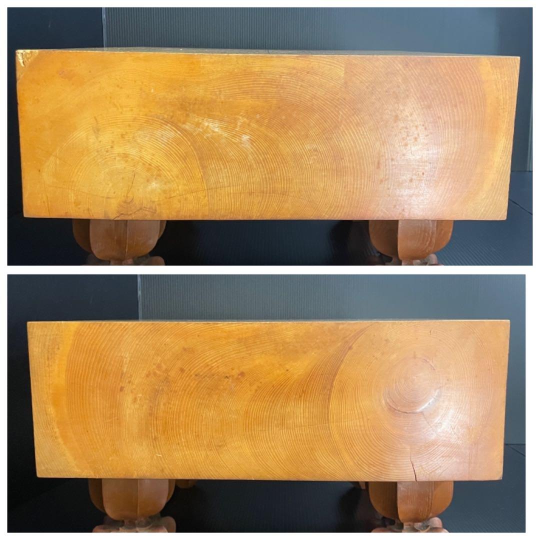 本榧碁盤】14cm厚 4寸6分 香気漂う 重厚15.8kg 桐箱