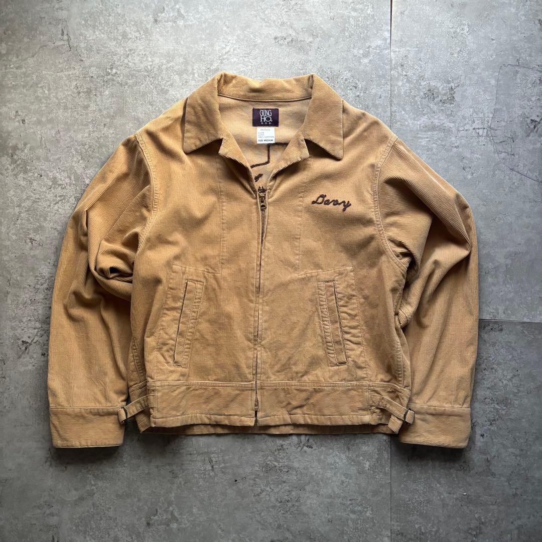 古着　コーデュロイ　ジャケット　チェーン刺繍　検索　FFA 50s 60s