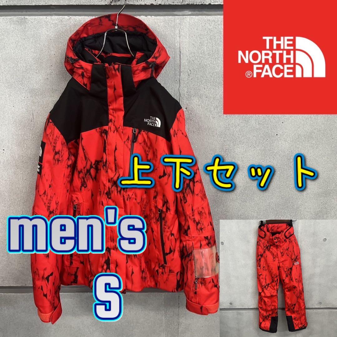 2点セット】ノースフェイス スキー スノボー ウェアセット レッド