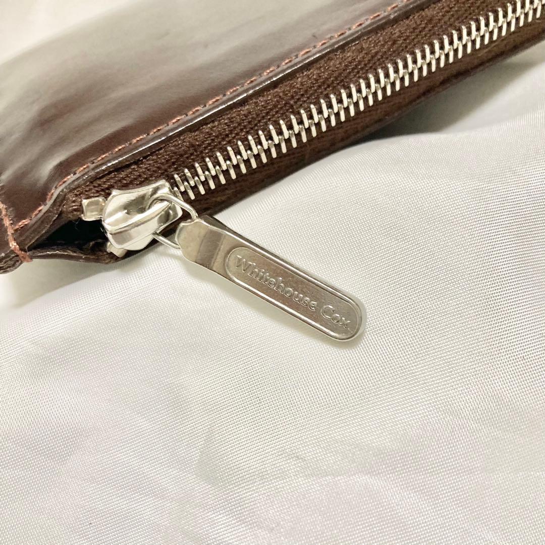極美品 ホワイトハウスコックス スリムジップウォレット L字