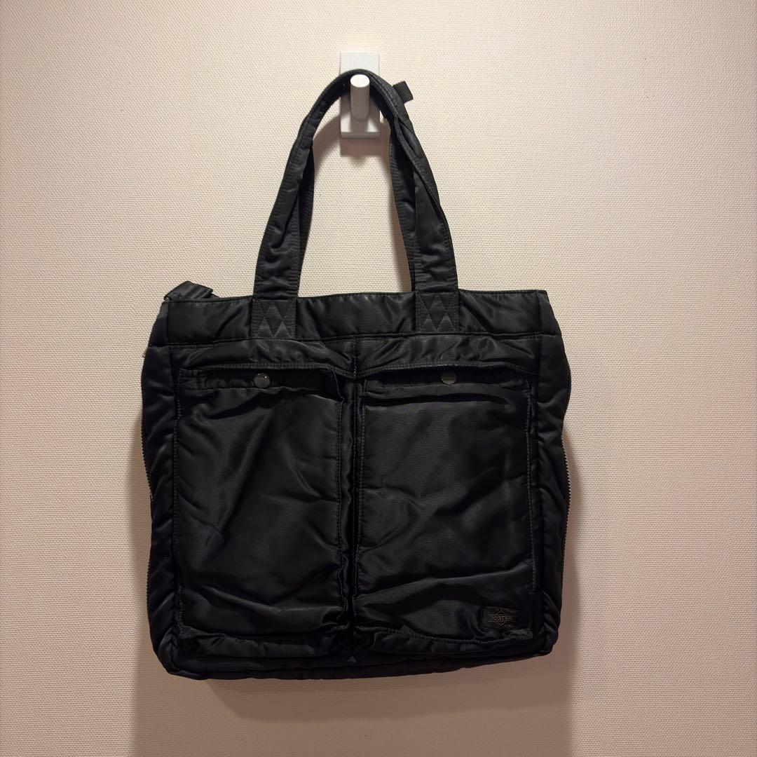 PORTER TANKERタンカー 2WAY トートバッグ ブラック×オレンジ