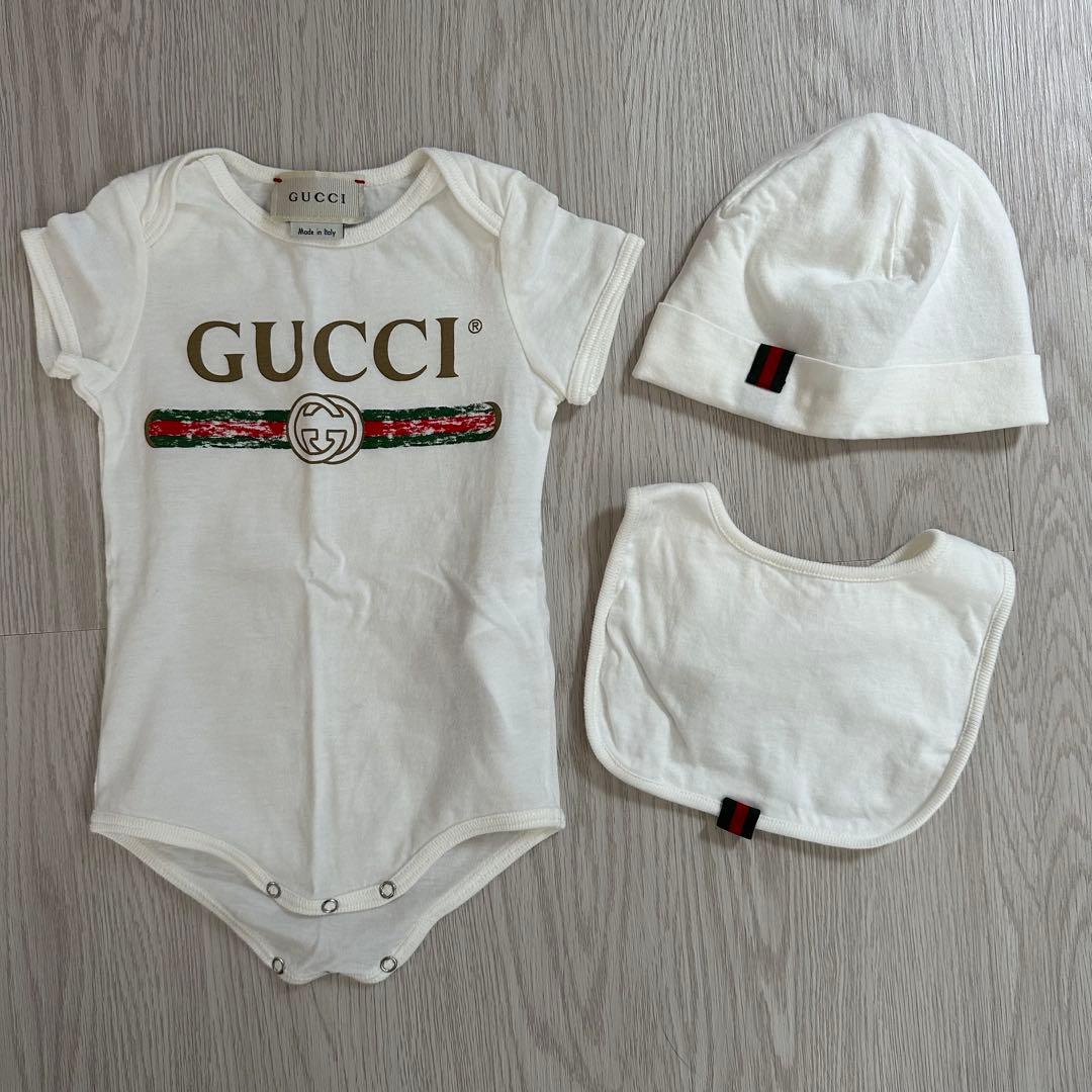 【新品未使用】GUCCI ベビー3点セット 3/6ヶ月